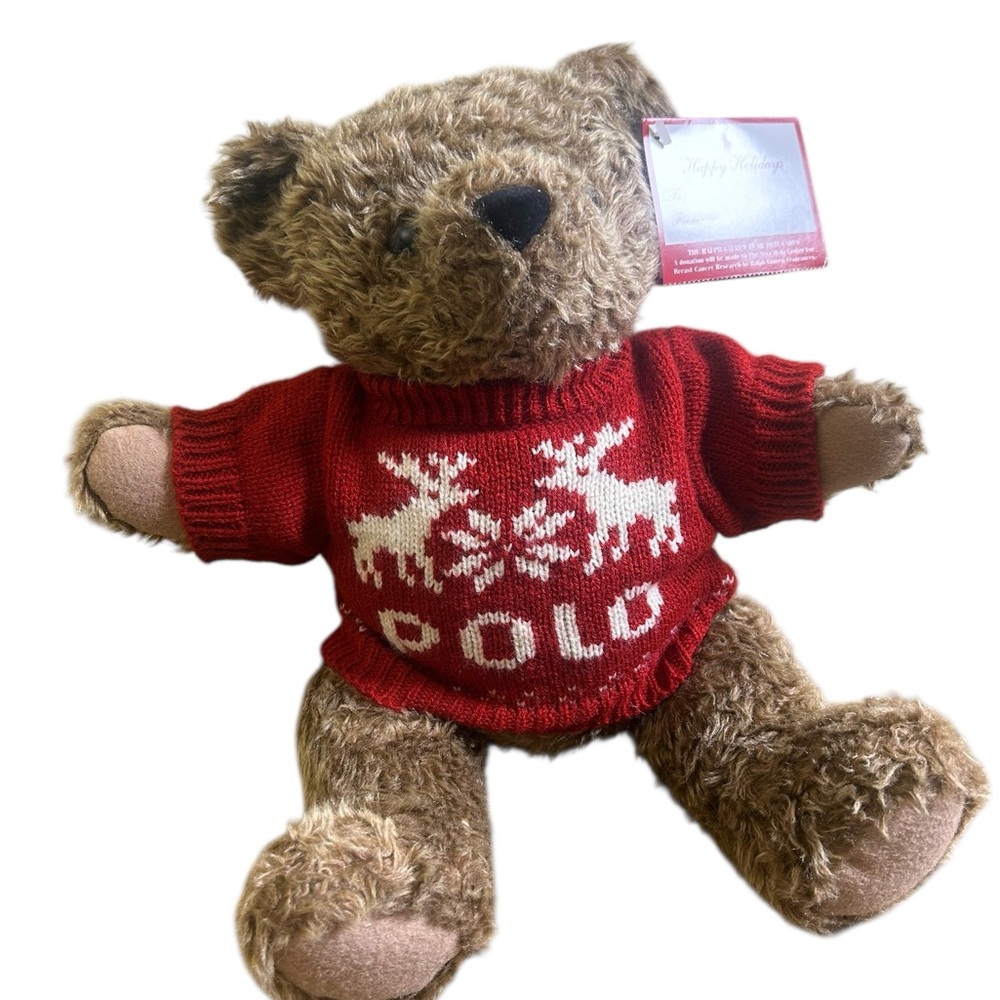 NWT VTG 1998 Ralph Lauren PoloPosable Teddy Bear Holiday Ralph Lauren Christmas - Picture 15 of 15